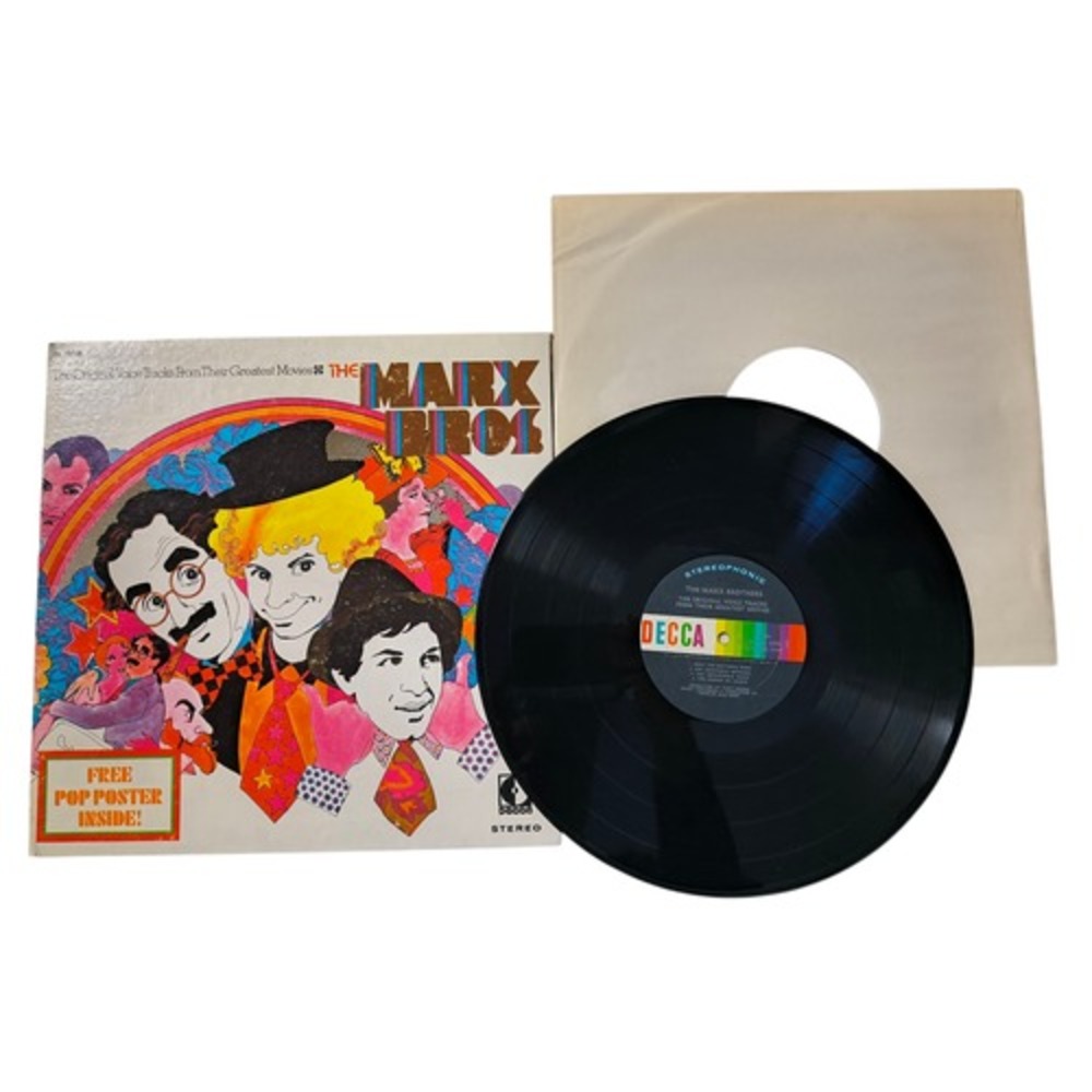 1969 Decca Marx Brothers Original Voice Tracks Greatest Movies Record w/ Poster